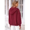 imagePRETTYGARDEN Womens 2025 Fall Oversized Hoodies Sweatshirt Long Sleeve Zip Up Pockets Loose Fit Y2K Winter Jackets CoatWine Red