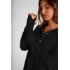 imagePRETTYGARDEN Womens Fall Fashion Button Up Sweatshirt Long Sleeve V Neck Loose Fit Casual Trendy Going Out Pullover TopsBlack