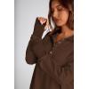 imagePRETTYGARDEN Womens Fall Fashion Button Up Sweatshirt Long Sleeve V Neck Loose Fit Casual Trendy Going Out Pullover TopsCoffee