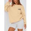 imagePRETTYGARDEN Womens Fall Fashion Oversized Sweatshirts Casual Crewneck Long Sleeve Graphic Pullover Tops ShirtApricot