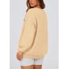 imagePRETTYGARDEN Womens Fall Fashion Oversized Sweatshirts Casual Crewneck Long Sleeve Graphic Pullover Tops ShirtApricot
