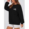 imagePRETTYGARDEN Womens Fall Fashion Oversized Sweatshirts Casual Crewneck Long Sleeve Graphic Pullover Tops ShirtBlack