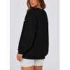imagePRETTYGARDEN Womens Fall Fashion Oversized Sweatshirts Casual Crewneck Long Sleeve Graphic Pullover Tops ShirtBlack