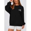 imagePRETTYGARDEN Womens Fall Fashion Oversized Sweatshirts Casual Crewneck Long Sleeve Graphic Pullover Tops ShirtBlack