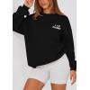imagePRETTYGARDEN Womens Fall Fashion Oversized Sweatshirts Casual Crewneck Long Sleeve Graphic Pullover Tops ShirtBlack