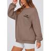 imagePRETTYGARDEN Womens Fall Fashion Oversized Sweatshirts Casual Crewneck Long Sleeve Graphic Pullover Tops ShirtBlack Khaki