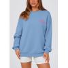 imagePRETTYGARDEN Womens Fall Fashion Oversized Sweatshirts Casual Crewneck Long Sleeve Graphic Pullover Tops ShirtBlue