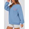 imagePRETTYGARDEN Womens Fall Fashion Oversized Sweatshirts Casual Crewneck Long Sleeve Graphic Pullover Tops ShirtBlue