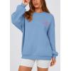 imagePRETTYGARDEN Womens Fall Fashion Oversized Sweatshirts Casual Crewneck Long Sleeve Graphic Pullover Tops ShirtBlue