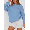 imagePRETTYGARDEN Womens Fall Fashion Oversized Sweatshirts Casual Crewneck Long Sleeve Graphic Pullover Tops ShirtBlue