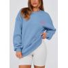 imagePRETTYGARDEN Womens Fall Fashion Oversized Sweatshirts Casual Crewneck Long Sleeve Graphic Pullover Tops ShirtBlue