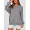 imagePRETTYGARDEN Womens Fall Fashion Oversized Sweatshirts Casual Crewneck Long Sleeve Graphic Pullover Tops ShirtMid Grey