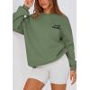 imagePRETTYGARDEN Womens Fall Fashion Oversized Sweatshirts Casual Crewneck Long Sleeve Graphic Pullover Tops ShirtMist Green