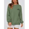 imagePRETTYGARDEN Womens Fall Fashion Oversized Sweatshirts Casual Crewneck Long Sleeve Graphic Pullover Tops ShirtMist Green