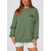 imagePRETTYGARDEN Womens Fall Fashion Oversized Sweatshirts Casual Crewneck Long Sleeve Graphic Pullover Tops ShirtMist Green
