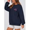 imagePRETTYGARDEN Womens Fall Fashion Oversized Sweatshirts Casual Crewneck Long Sleeve Graphic Pullover Tops ShirtNavy