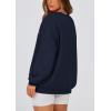 imagePRETTYGARDEN Womens Fall Fashion Oversized Sweatshirts Casual Crewneck Long Sleeve Graphic Pullover Tops ShirtNavy