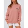 imagePRETTYGARDEN Womens Fall Fashion Oversized Sweatshirts Casual Crewneck Long Sleeve Graphic Pullover Tops ShirtPink
