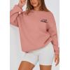 imagePRETTYGARDEN Womens Fall Fashion Oversized Sweatshirts Casual Crewneck Long Sleeve Graphic Pullover Tops ShirtPink
