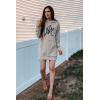 imagePRETTYGARDEN Womens Hooded Sweatshirt Fall Fashion Drawstring Lightweight Long Sleeve Pullover Hoodie DressApricot