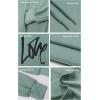 imagePRETTYGARDEN Womens Hooded Sweatshirt Fall Fashion Drawstring Lightweight Long Sleeve Pullover Hoodie DressGrey Green