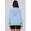 imagePRETTYGARDEN Womens Hooded Sweatshirts Long Sleeve Half Zip Cropped Hoodie Pullover Winter Fashion ClothesSky Blue