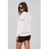 imagePRETTYGARDEN Womens Hooded Sweatshirts Long Sleeve Half Zip Cropped Hoodie Pullover Winter Fashion ClothesWhite