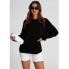imagePRETTYGARDEN Womens Oversized Sweatshirt Ribbed Corduroy Crewneck Long Sleeve Loose Fit Casual Going Out Pullover TopsBlack