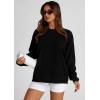 imagePRETTYGARDEN Womens Oversized Sweatshirt Ribbed Corduroy Crewneck Long Sleeve Loose Fit Casual Going Out Pullover TopsBlack