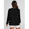 imagePRETTYGARDEN Womens Oversized Sweatshirt Ribbed Corduroy Crewneck Long Sleeve Loose Fit Casual Going Out Pullover TopsBlack