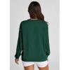 imagePRETTYGARDEN Womens Oversized Sweatshirt Ribbed Corduroy Crewneck Long Sleeve Loose Fit Casual Going Out Pullover TopsDark Green