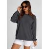 imagePRETTYGARDEN Womens Oversized Sweatshirt Ribbed Corduroy Crewneck Long Sleeve Loose Fit Casual Going Out Pullover TopsDark Grey