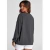 imagePRETTYGARDEN Womens Oversized Sweatshirt Ribbed Corduroy Crewneck Long Sleeve Loose Fit Casual Going Out Pullover TopsDark Grey