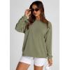 imagePRETTYGARDEN Womens Oversized Sweatshirt Ribbed Corduroy Crewneck Long Sleeve Loose Fit Casual Going Out Pullover TopsGreen