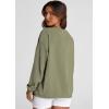 imagePRETTYGARDEN Womens Oversized Sweatshirt Ribbed Corduroy Crewneck Long Sleeve Loose Fit Casual Going Out Pullover TopsGreen