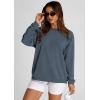imagePRETTYGARDEN Womens Oversized Sweatshirt Ribbed Corduroy Crewneck Long Sleeve Loose Fit Casual Going Out Pullover TopsGrey Blue