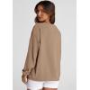imagePRETTYGARDEN Womens Oversized Sweatshirt Ribbed Corduroy Crewneck Long Sleeve Loose Fit Casual Going Out Pullover TopsKhaki