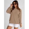 imagePRETTYGARDEN Womens Oversized Sweatshirt Ribbed Corduroy Crewneck Long Sleeve Loose Fit Casual Going Out Pullover TopsKhaki