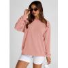 imagePRETTYGARDEN Womens Oversized Sweatshirt Ribbed Corduroy Crewneck Long Sleeve Loose Fit Casual Going Out Pullover TopsPink