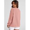 imagePRETTYGARDEN Womens Oversized Sweatshirt Ribbed Corduroy Crewneck Long Sleeve Loose Fit Casual Going Out Pullover TopsPink