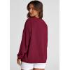 imagePRETTYGARDEN Womens Oversized Sweatshirt Ribbed Corduroy Crewneck Long Sleeve Loose Fit Casual Going Out Pullover TopsWine Red