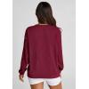 imagePRETTYGARDEN Womens Oversized Sweatshirt Ribbed Corduroy Crewneck Long Sleeve Loose Fit Casual Going Out Pullover TopsWine Red