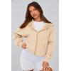 imagePRETTYGARDEN Womens Zip Up Hoodie Sweatshirt Y2K Fall Fashion Clothes Long Sleeve Loose Fit Pockets Casual Trendy JacketApricot