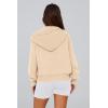 imagePRETTYGARDEN Womens Zip Up Hoodie Sweatshirt Y2K Fall Fashion Clothes Long Sleeve Loose Fit Pockets Casual Trendy JacketApricot
