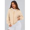 imagePRETTYGARDEN Womens Zip Up Hoodie Sweatshirt Y2K Fall Fashion Clothes Long Sleeve Loose Fit Pockets Casual Trendy JacketApricot