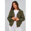 imagePRETTYGARDEN Womens Zip Up Hoodie Sweatshirt Y2K Fall Fashion Clothes Long Sleeve Loose Fit Pockets Casual Trendy JacketArmy Green