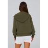 imagePRETTYGARDEN Womens Zip Up Hoodie Sweatshirt Y2K Fall Fashion Clothes Long Sleeve Loose Fit Pockets Casual Trendy JacketArmy Green