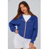 imagePRETTYGARDEN Womens Zip Up Hoodie Sweatshirt Y2K Fall Fashion Clothes Long Sleeve Loose Fit Pockets Casual Trendy JacketBright Blue