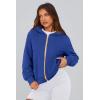 imagePRETTYGARDEN Womens Zip Up Hoodie Sweatshirt Y2K Fall Fashion Clothes Long Sleeve Loose Fit Pockets Casual Trendy JacketBright Blue