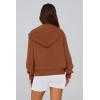 imagePRETTYGARDEN Womens Zip Up Hoodie Sweatshirt Y2K Fall Fashion Clothes Long Sleeve Loose Fit Pockets Casual Trendy JacketBrown